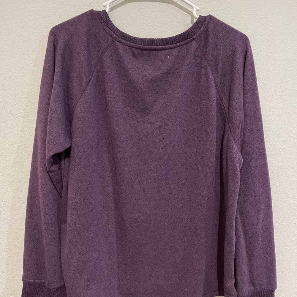 Women’s Live Love Lounge washed purple long sleeve super soft top. Size … - Picture 3 of 4